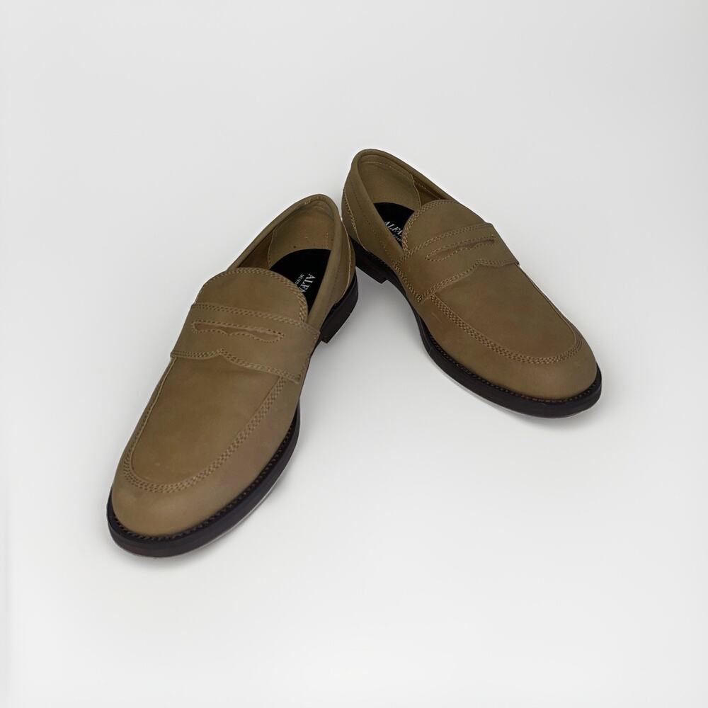 Alfani Tobias Men’s Tan Penny Loafers Size 8M Slip-On Memory Foam